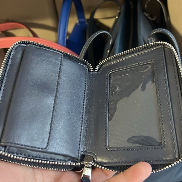 SOLD Coach Plaid & Monogram Double Zip Compact Wallet - Picture 7 of 8